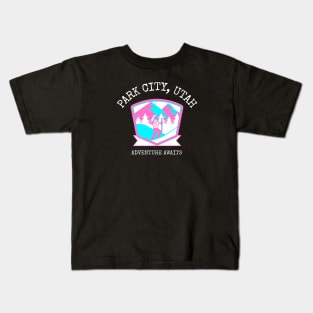 Park City, Utah Skiing Kids T-Shirt